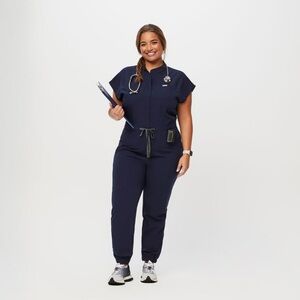 Navy figs jumpsuit